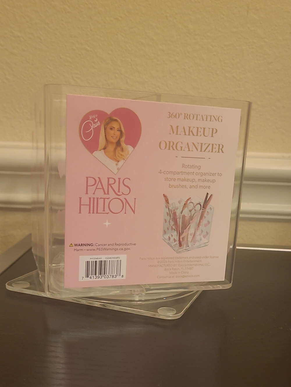 Paris Hilton Pink Rotating Cosmetic Caddy